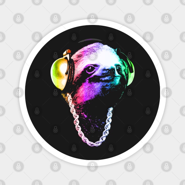 Sloth (Rainbow B-Boy Style) Magnet by robotface